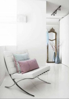 White-Interior-and-Barcelona-Chair-Decoration